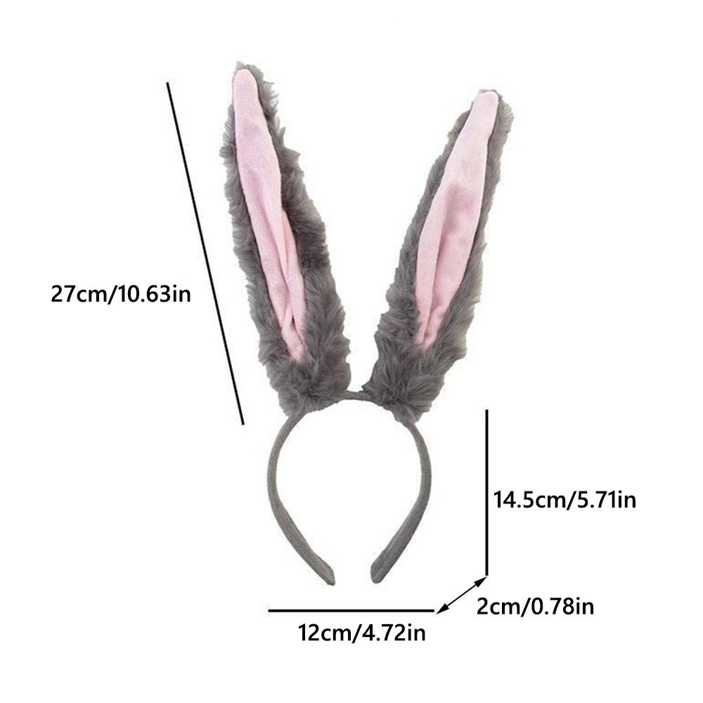 Serre-têtes en peluche douce avec oreilles de lapin, accessoires de coiffure pour cosplay de lapin, bandeaux mignons pour filles, accessoires photo, coiffures de fête, accessoires capillaires