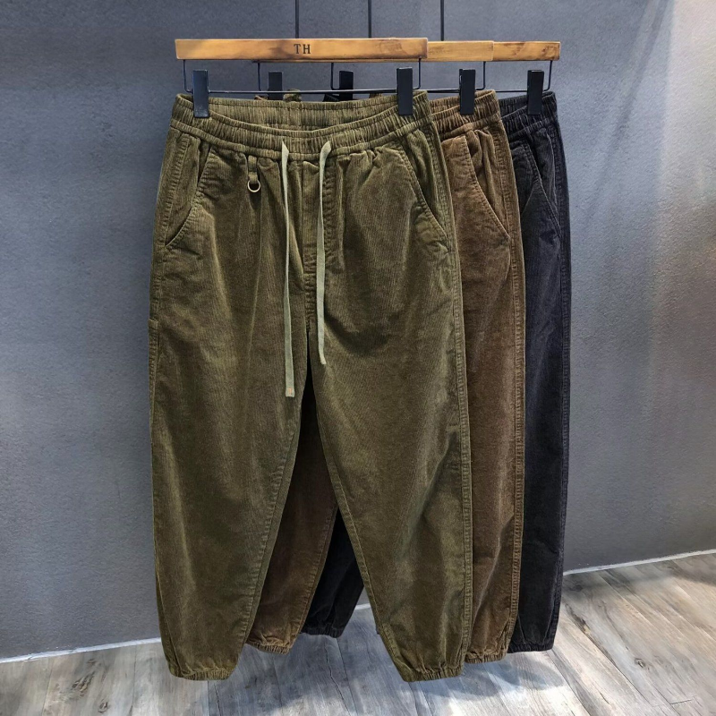 Pantalon Sarouel en Velours Côtelé pour Homme, Streetwear Décontracté, Baggy, Pantalon de Survêtement, Vêtements Rétro, Aadt, Smile Optics, Chaud, Y2K, Automne, Hiver