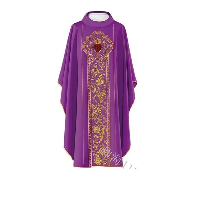 Moine église Costume prêtre Cape moine croix impression Robe Robe jésus Religion Christ ministre clergé hommes Robe Cape Robe pour adulte