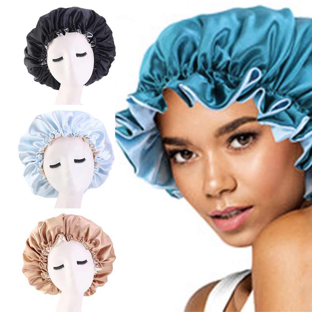 Accessoires de coiffure réversibles Double couche, chapeau de sommeil de nuit, casquettes de chimio, Bonnet en Satin, chapeaux enveloppants
