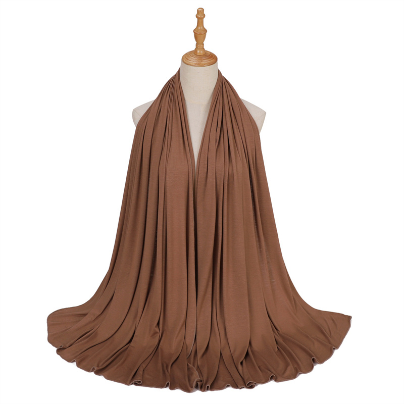 80*180 cm Modal rayonne coton musulman Jersey Hijab femmes couleur unie écharpe Ramadan Long châle plaine doux Turban enveloppes bandeau