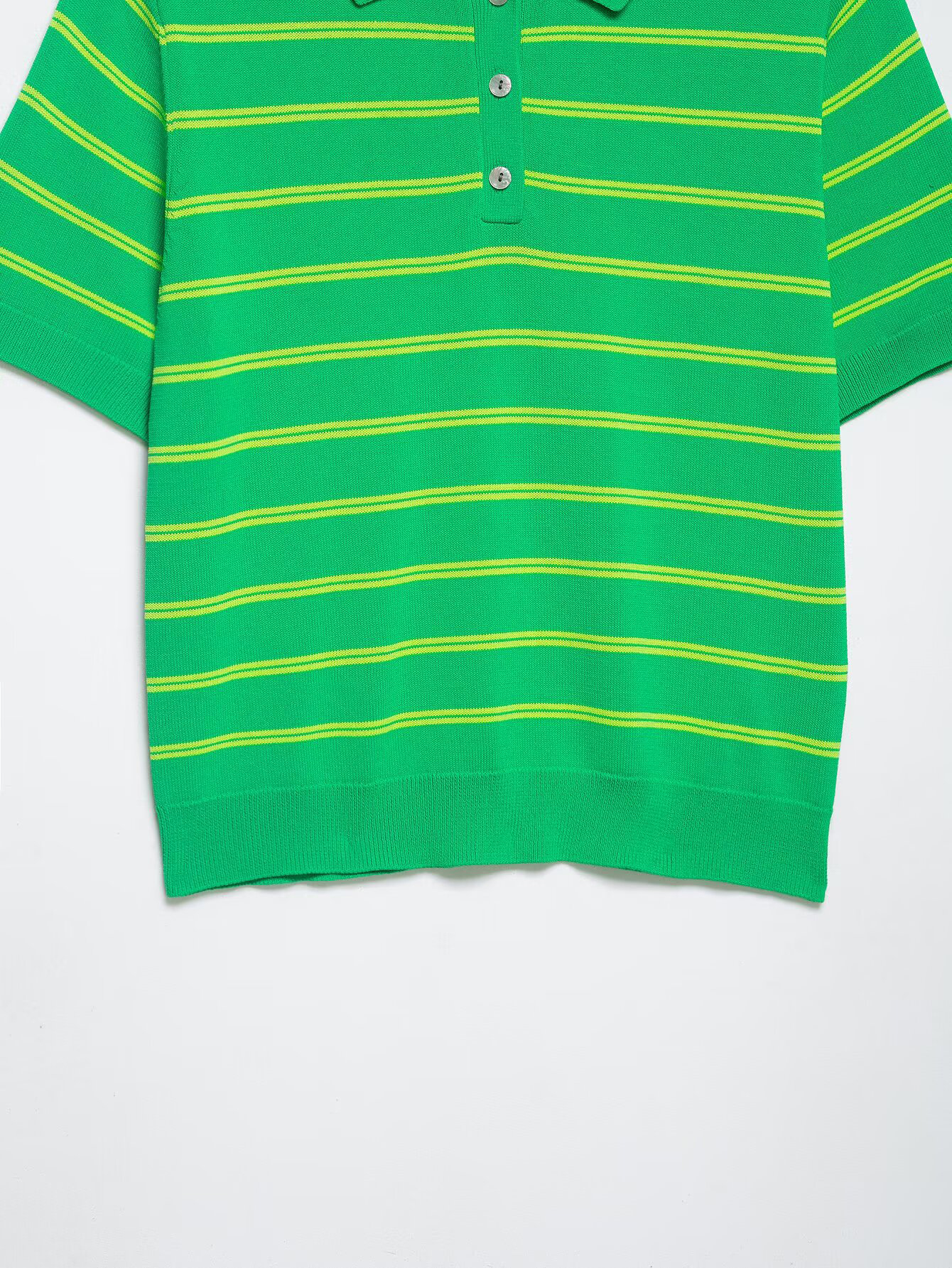 Nouvelle collection été : Polo tricoté rayé à manches courtes pour femme, style européen et américain, décontracté et élégant