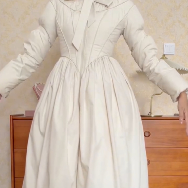 Femmes Chic solide robe Maxi veste bouffante coupe ajustée ligne S grand ourlet chaud longues Robes manteau 2026 nouvelle tenue dame haute rue vêtements d'extérieur