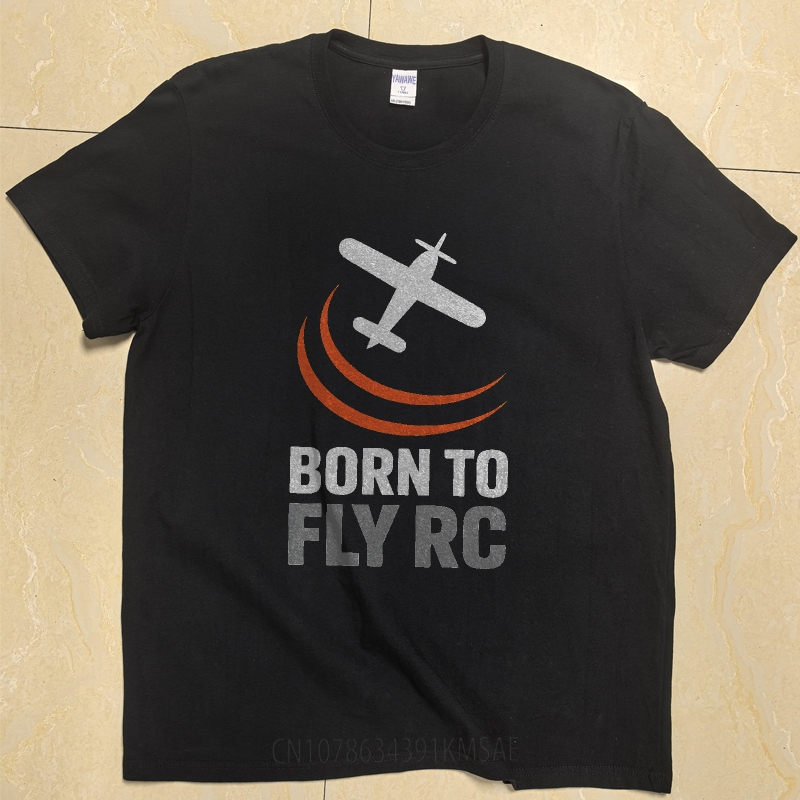 Mode été pour son t-shirt Born To Fly Rc avion Logo à manches courtes entraînement col rond T-shirt Hip-hop pas cher T-shirt