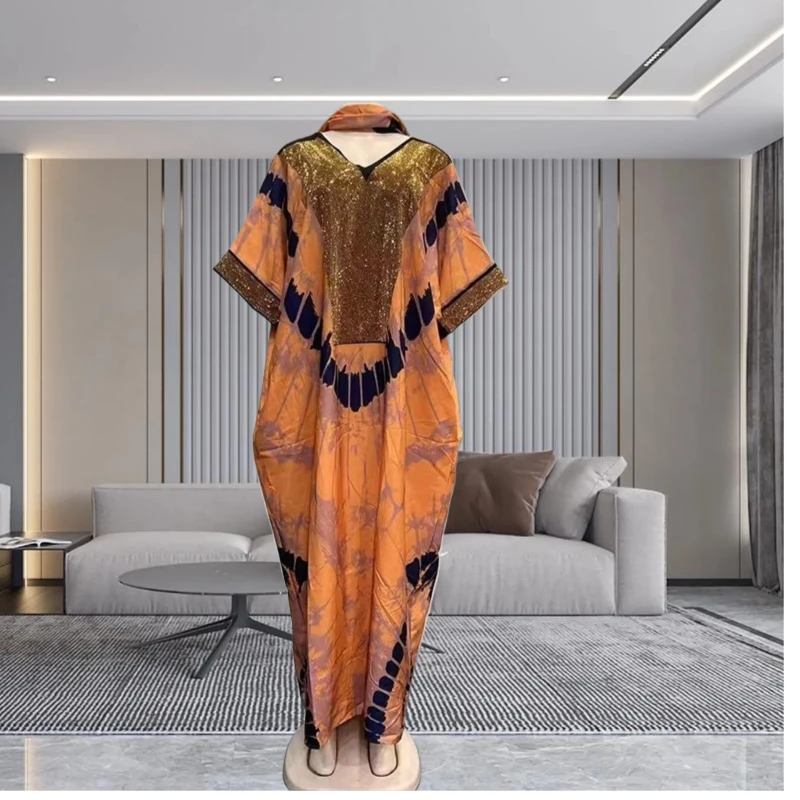 Nouvelle robe caftan afro 2026 pour femmes, manches longues, épaules dénudées, grande taille, avec franges, confortable pour la plage en été.