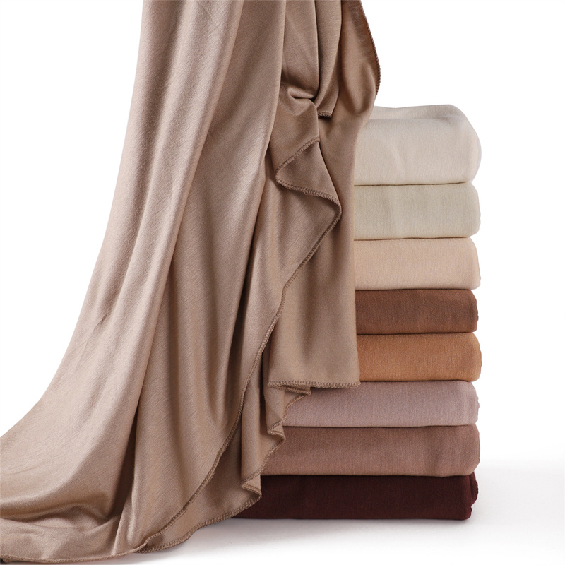 80*180 cm Modal rayonne coton musulman Jersey Hijab femmes couleur unie écharpe Ramadan Long châle plaine doux Turban enveloppes bandeau