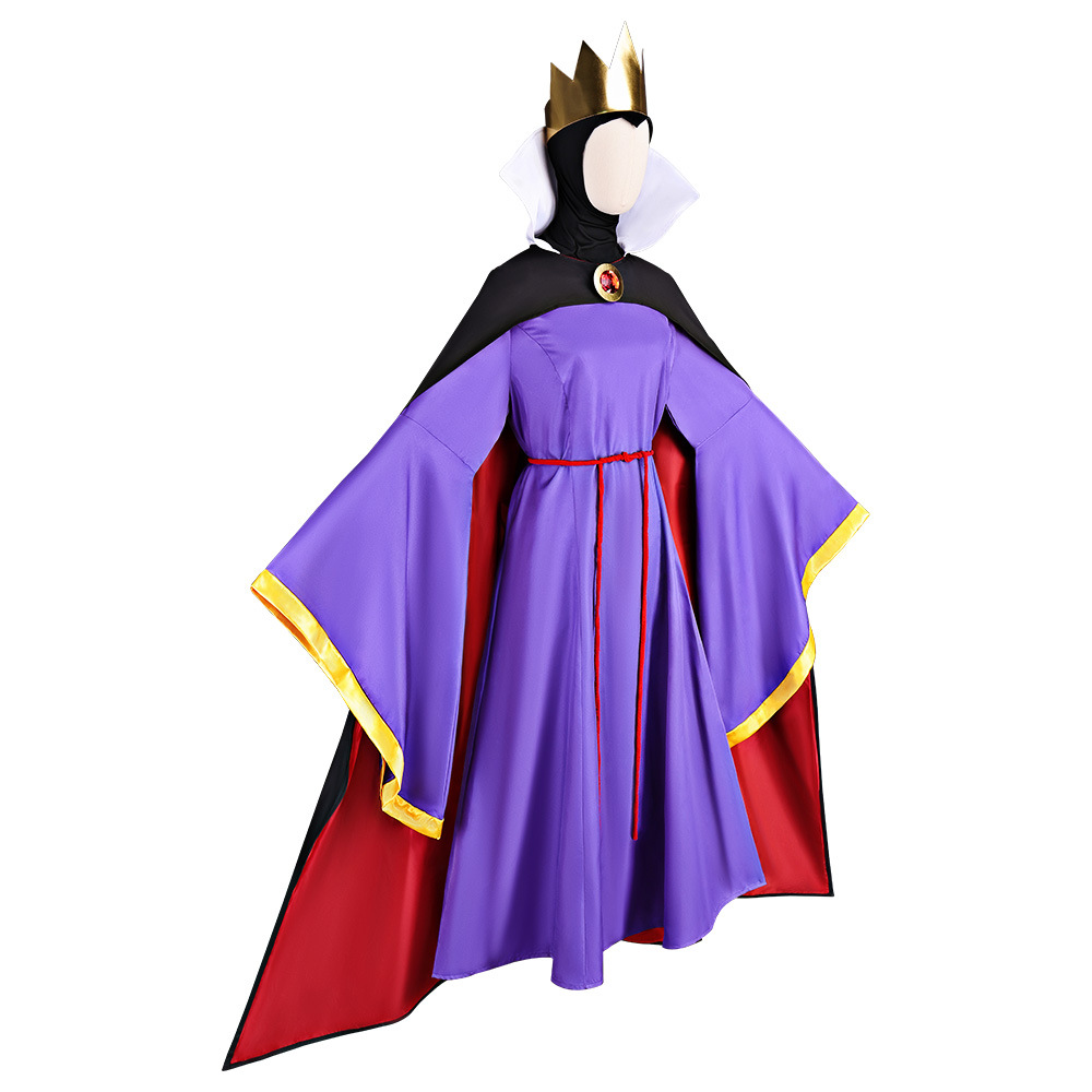 Costume de Cosplay Reine Maléfique, Robe de Spectacle Théâtral, Tenue de Reine Méchante pour Adulte, Déguisement de Carnaval d'Halloween