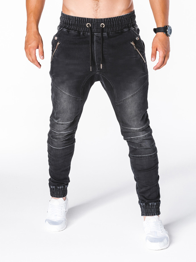 Hommes jean crayon pantalon taille élastique cordon à lacets poches lavé en détresse cheville longueur pantalon 2025 Streetwear Denims