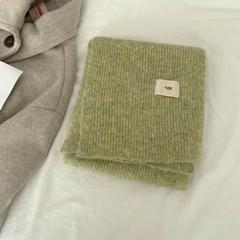 Hiver Mohair écharpe femmes foulards de luxe épaissir plus chaud doux Pashmina châles enveloppes femme couleur Pure tricoté longue écharpe