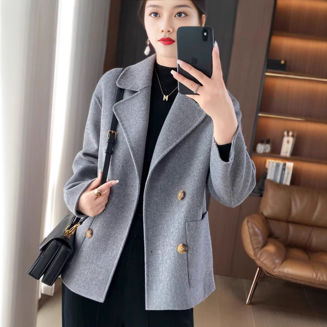 Manteau en laine pour femme – Collection Hiver/Automne – Coupe ample, col tailleur – Tendance et confortable – Vêtement d'extérieur décontracté – Offre Spéciale de la Saison
