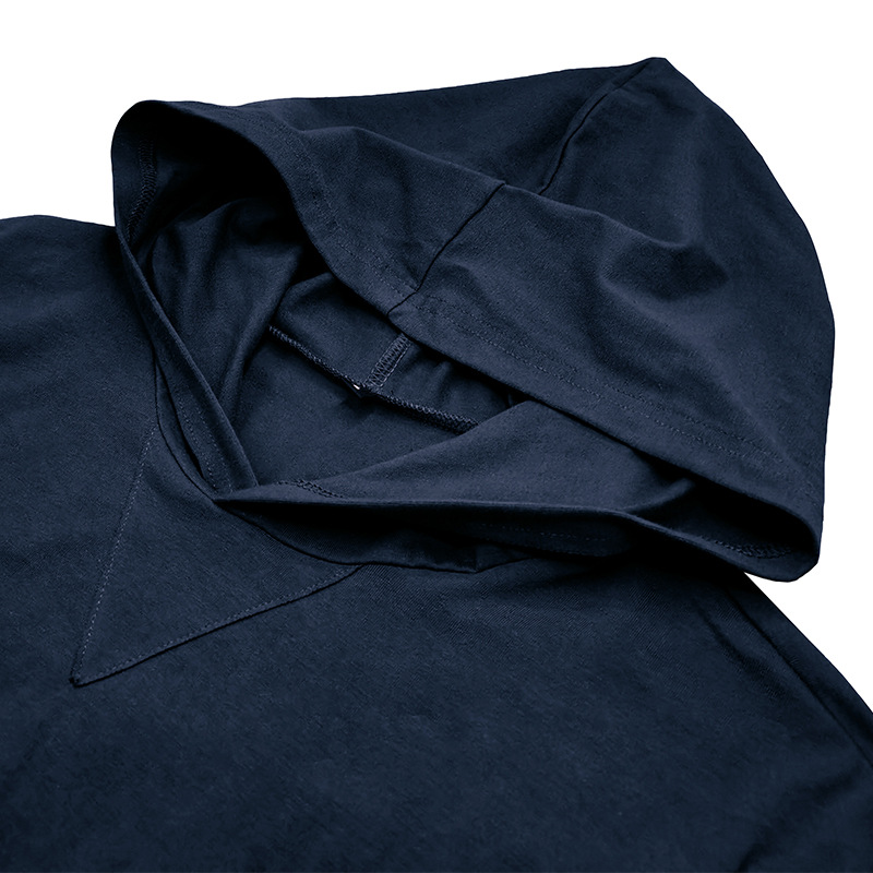 SHiONFA T-shirts à capuche à manches longues pour hommes, kaki, pulls tendance, confortables, élégants, usage quotidien