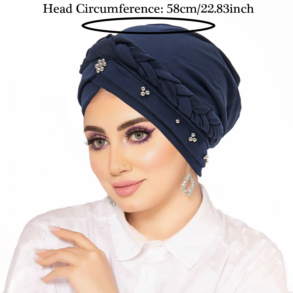 Foulard de tête pour femmes musulmanes couleur unie Turban Bonnet Hijab casquettes perles intérieur Hijabs Femme Musulman arabe Wrap Turbantes