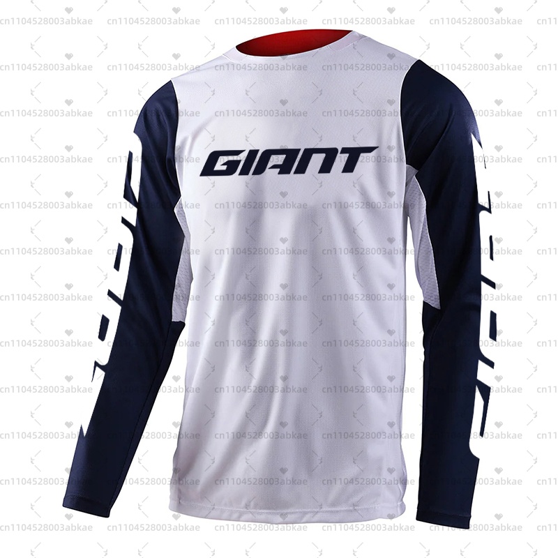 Maillot de motocross géant pour descente, respirant, à séchage rapide, pour le cyclisme, le sport décontracté, t-shirt à col rond et manches longues pour VTT