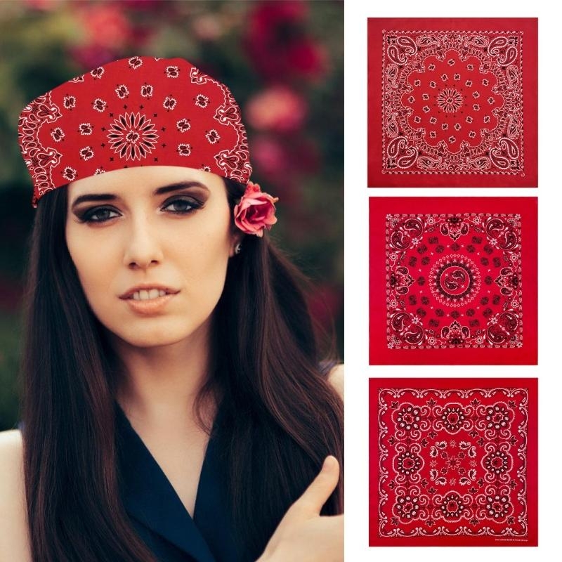 Foulards de tête Hip Hop à motif floral, écharpes de tête élaborées, foulards pour les vacances