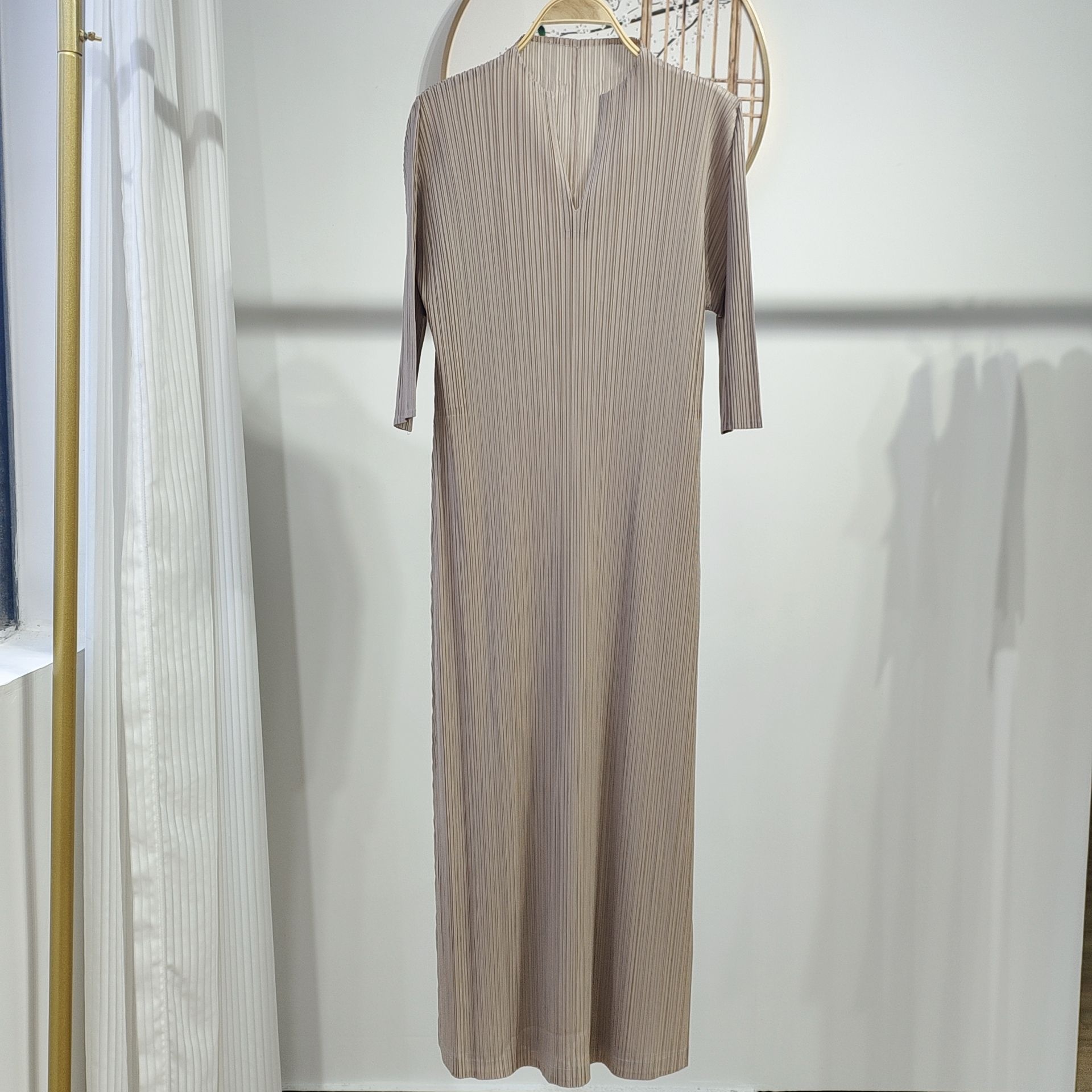 Ata Yake-Robe plissée à manches longues pour femmes, robes noires décontractées, vêtements esthétiques élégants, mode coréenne, créateur, printemps, hiver, 2025