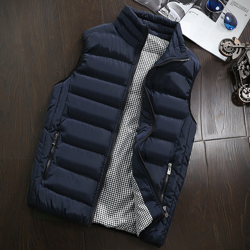 Marque vêtements coton rembourré grande taille hommes gilet hommes gilet hommes veste sans manches gilet hiver mode décontracté mince manteaux