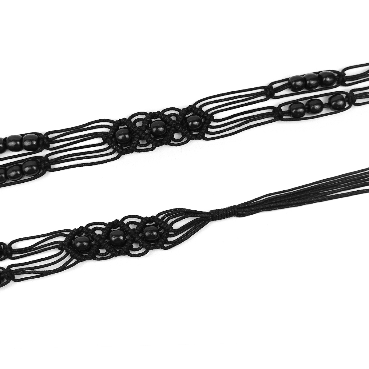 Ceinture en corde tressée de style ethnique, ceinture bohème pour femme, accessoire pour robe avec taille cintrée