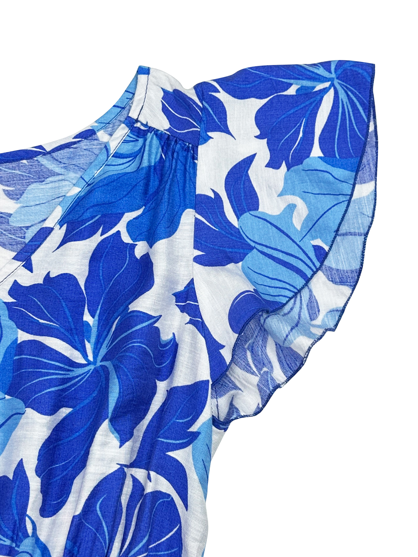 Robe maxi de vacances pour femmes, imprimé hibiscus bohème, col en V, manches courtes à volants, taille smockée