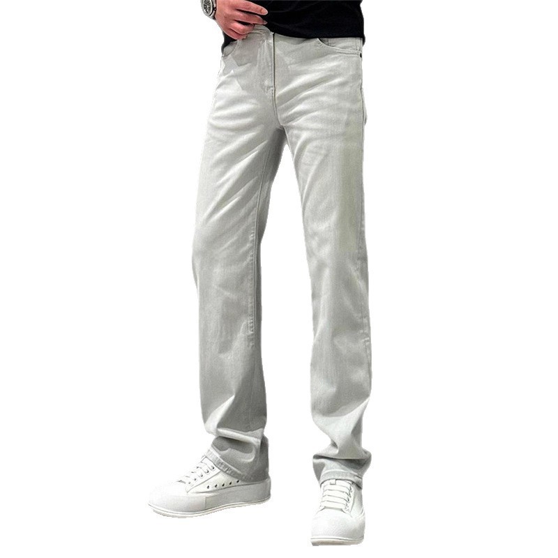 Jeans droits de haute qualité, tendance, polyvalents, coupe ample, pantalon décontracté à jambes larges