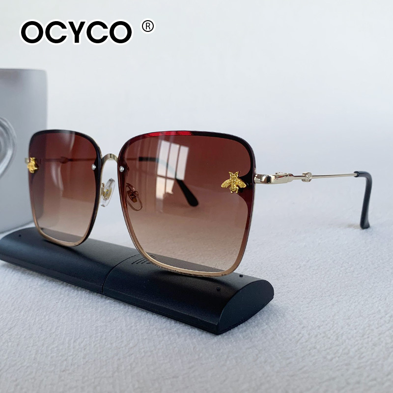 Lunettes de soleil unisexes de luxe pour femme 2026, de marque de créateur, haute qualité, avec étui
