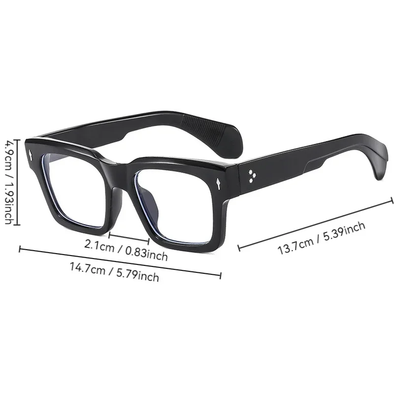 ChimSquare-Monture de lunettes pour hommes et femmes, lentille transparente, lunettes de marque, style coloré, 03/Life Street