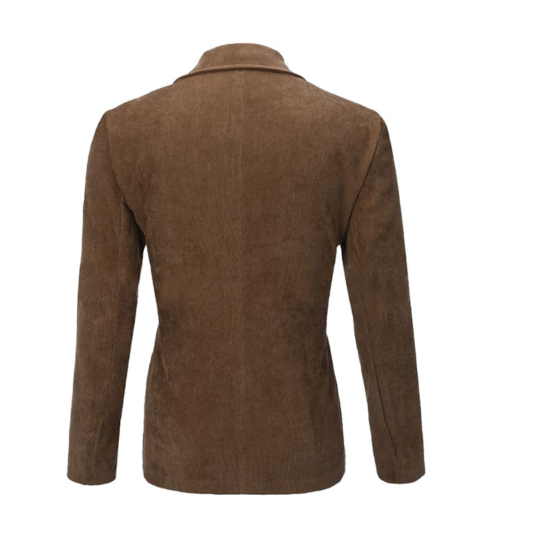 Nouveaux vêtements d'automne pour hommes. Costume en velours côtelé de couleur unie. Veste décontractée à col de costume décontracté à la mode pour hommes européens et américains.