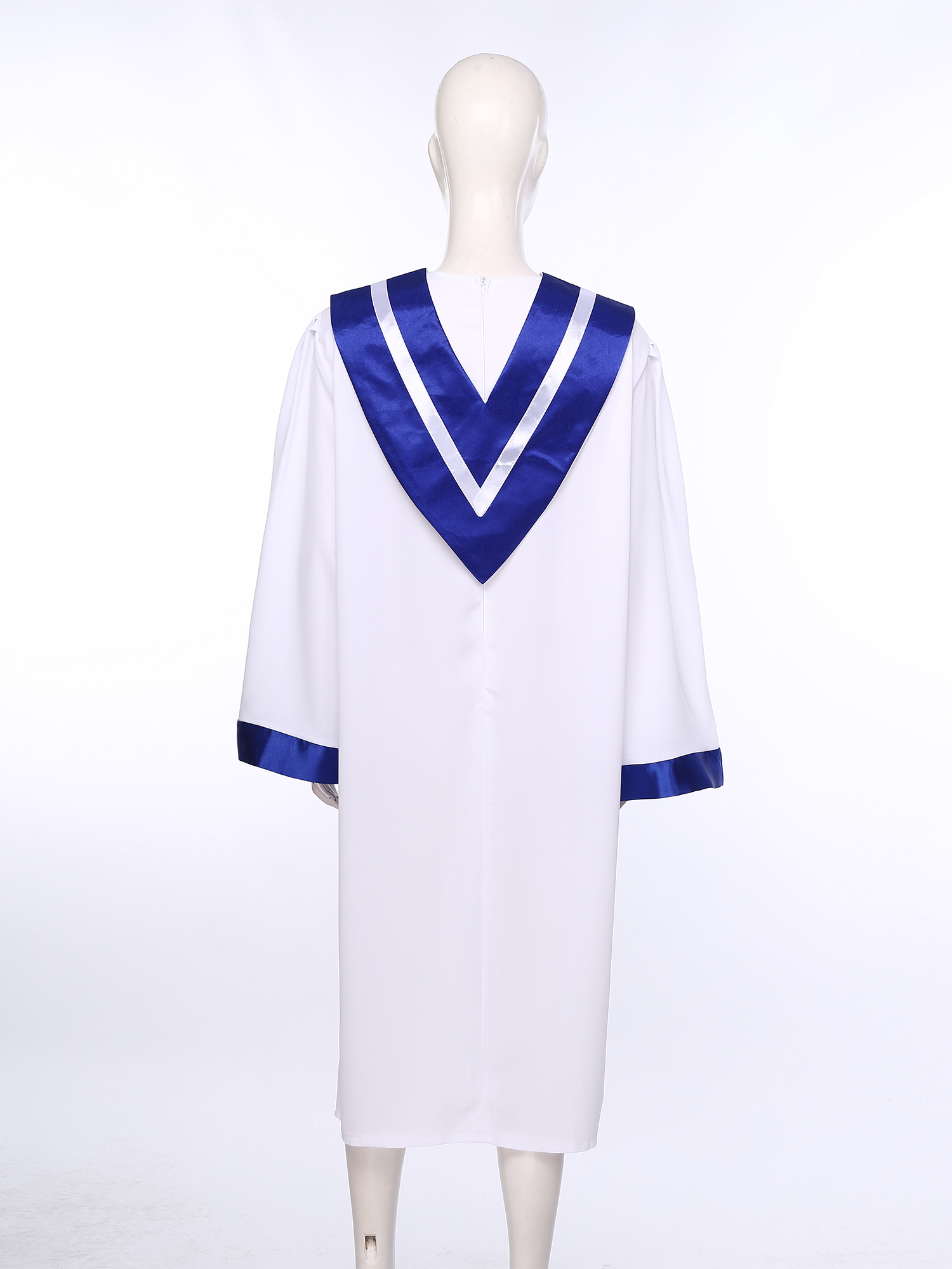 Robes de chorale mates unisexes pour robe de remise de diplôme d'église, Costume de spectacle avec étole en forme de V, Robes de fête de Festival pour femmes et hommes