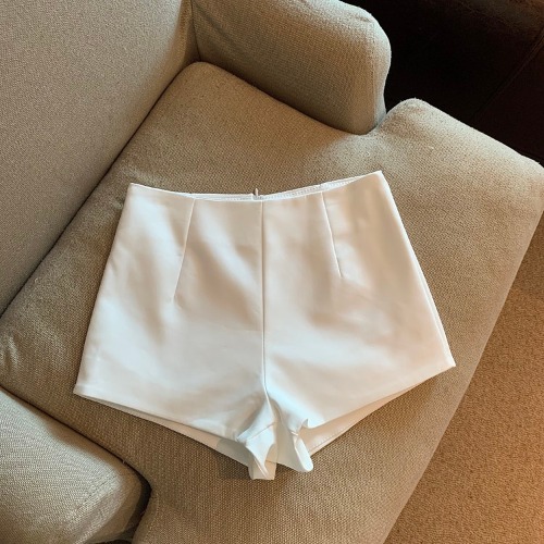 Short taille haute pour femme, pantalon court, slim, solide, décontracté, jambes larges, nouvelle mode printemps été 2024, U746