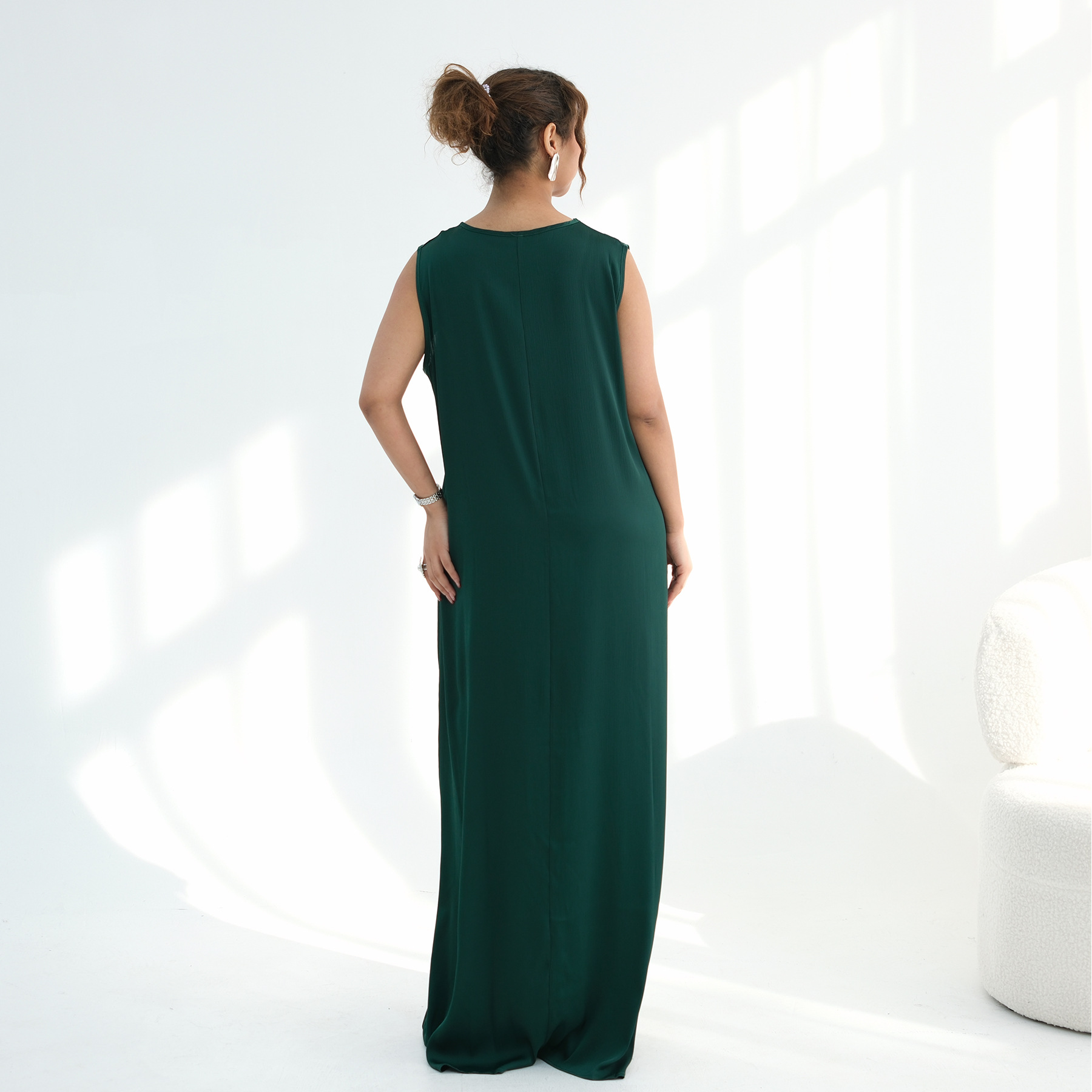 Nouvelle robe longue sans manches pour femmes musulmanes, Abaya Dubaï, Kaftan Turc, sous-robe pour Abayas, vêtements islamiques, Caftan Marocain Femme