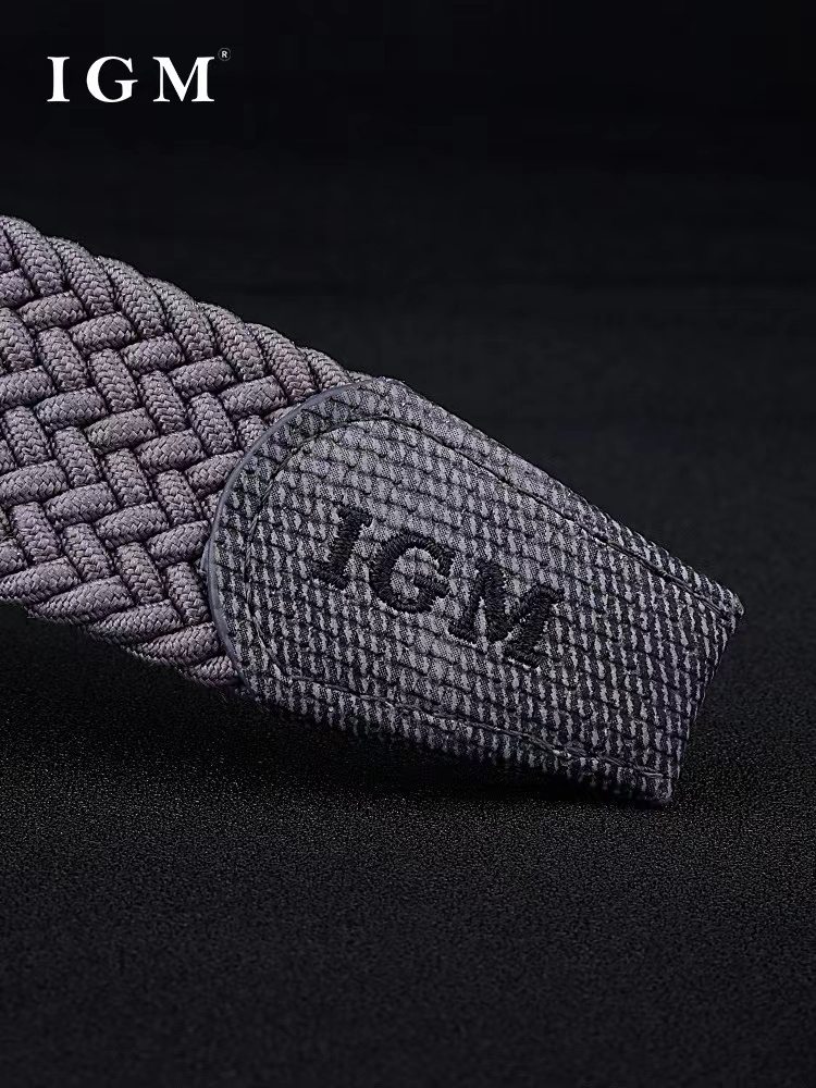 Ceinture élastique tressée pour homme sans trous, en toile, avec boucle ardillon, pour pantalon décontracté ou militaire