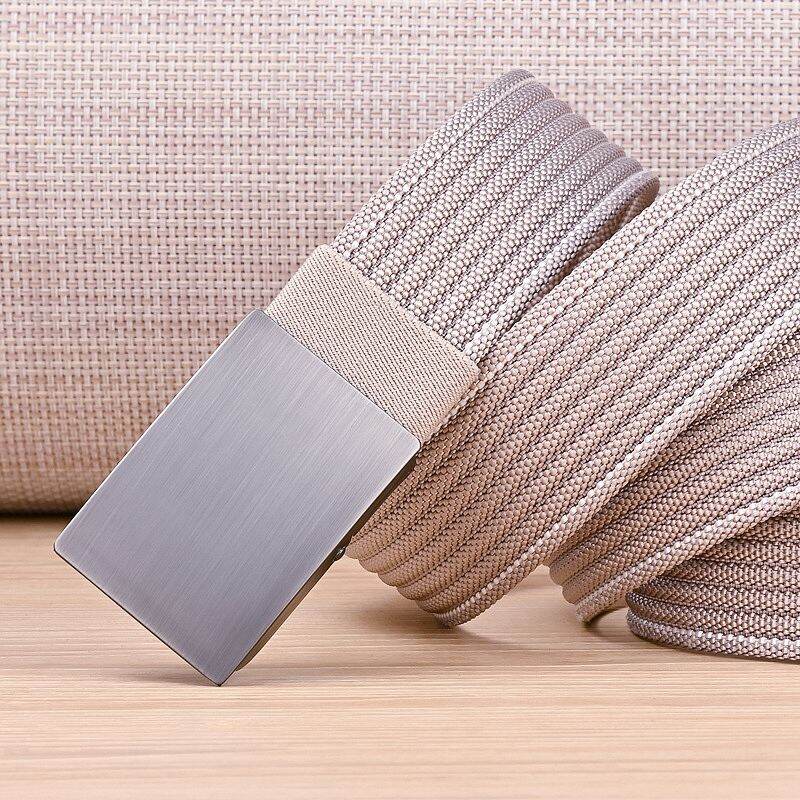 Ceintures en toile pour hommes, réglables, avec boucle en métal, sangle de taille décontractée, accessoires pour hommes