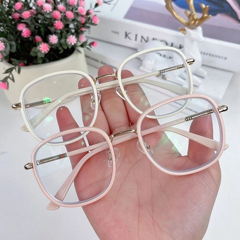 Lunettes de lecture surdimensionnées pour femmes, unisexe, mode carrée, blocage de la lumière bleue, presbytie, luxe rétro, vue lointaine