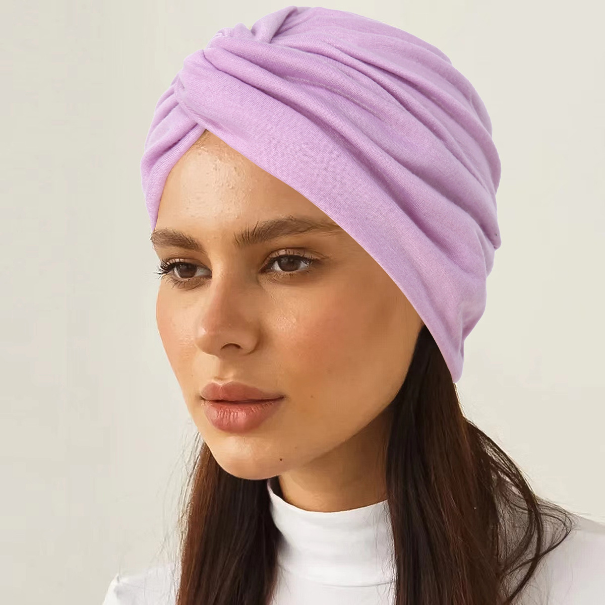 Nouveauté 2026 – Bonnets Hijab Musulmans Extensibles et Doux pour le Ramadan – Foulard Tendance pour Femme – Turban Uni pour Soins Capillaires