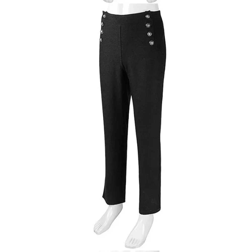 Costume de Cosplay Steampunk Vintage pour Homme, Pantalon Victorien, Taille Haute, Vêtements Rétro Décontractés, FjHalloween