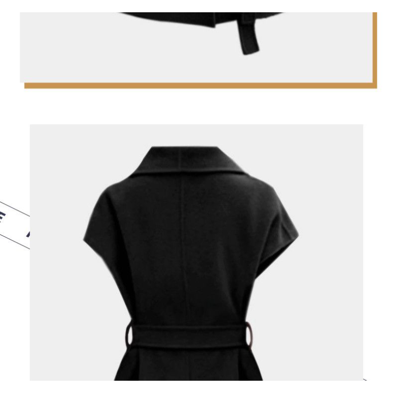 Gilet en laine à la mode pour femmes, avec veste Double face mi-longue, élégante et polyvalente à pince cheval