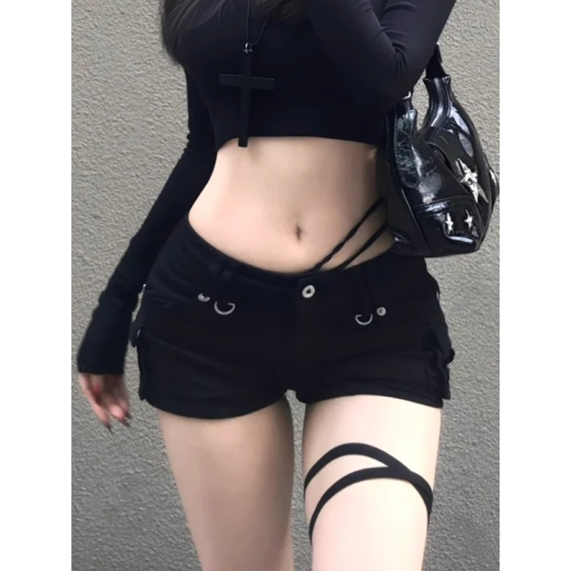 Femme jean pour femme taille basse jean Baggy Denim Shorts grande taille pantalon femme Coquette vêtements d'été Shoujo fille Style Jorts