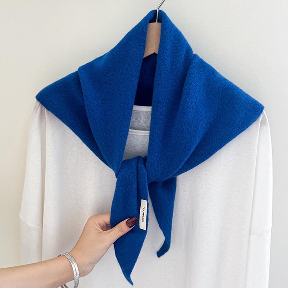 Écharpe tricotée 100% laine pour femme, écharpe chaude d'hiver, couleur unie brillante, châle épais, Triangle doux, Pashmina, chauffe-cou
