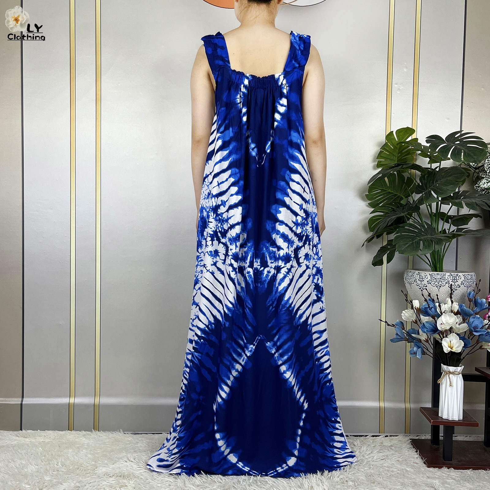 Robe Africaine en Pur Coton pour Femme, Boubou Maxi, Dubaï, Islam, Abaya, Col Bateau, Été, 2023