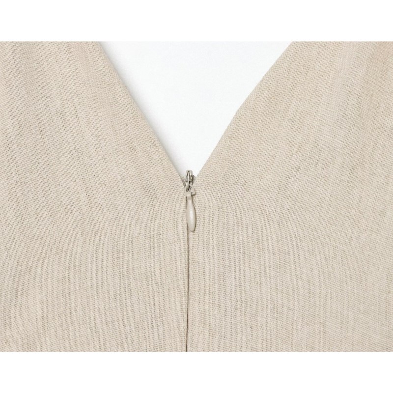 Nouvelle Robe Midi Femme Printemps 2026 Décontractée Col V Manches Bouffantes Unie Longue Évasée Chic