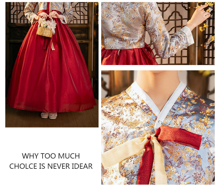 Vêtements coréens authentiques haut de gamme, robe ethnique pour femmes, Yanji, photographie de voyage, danse, robe traditionnelle coréenne, Hanbok
