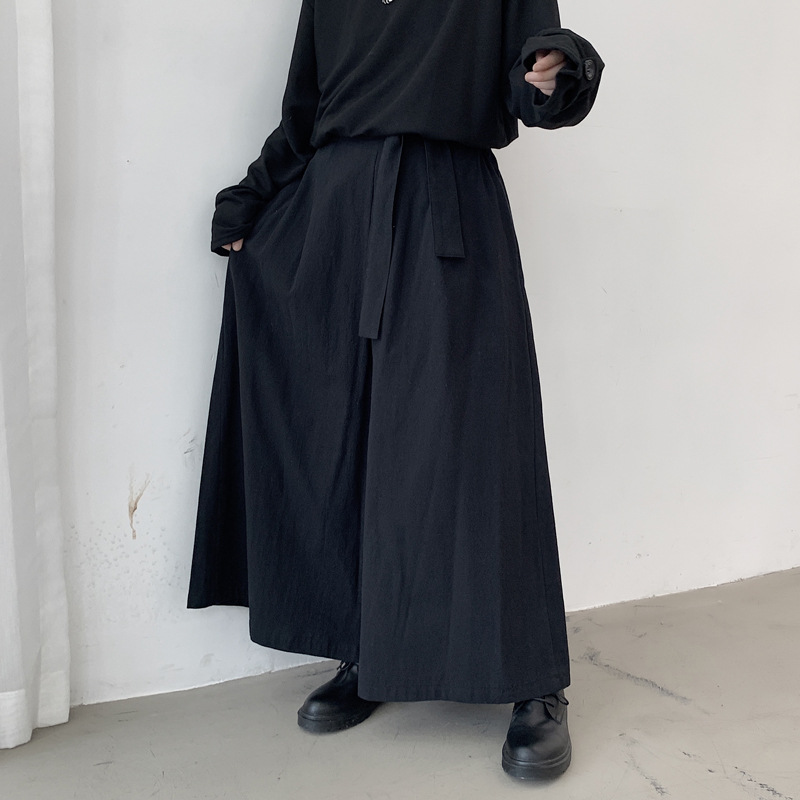 Pantalon de samouraï pour hommes, décontracté, large, Style chinois, Hakama Harajuku, Hanfu Tang, uniformes de Kendo