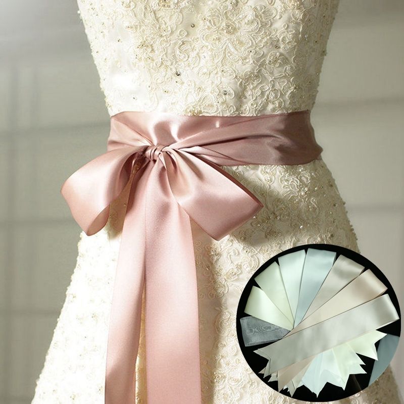 JLZXSY 3 Yard ruban de Satin ceinture de mariage/ceinture de mariée/robe de soirée 5 cm ruban de Satin double face choisir la couleur