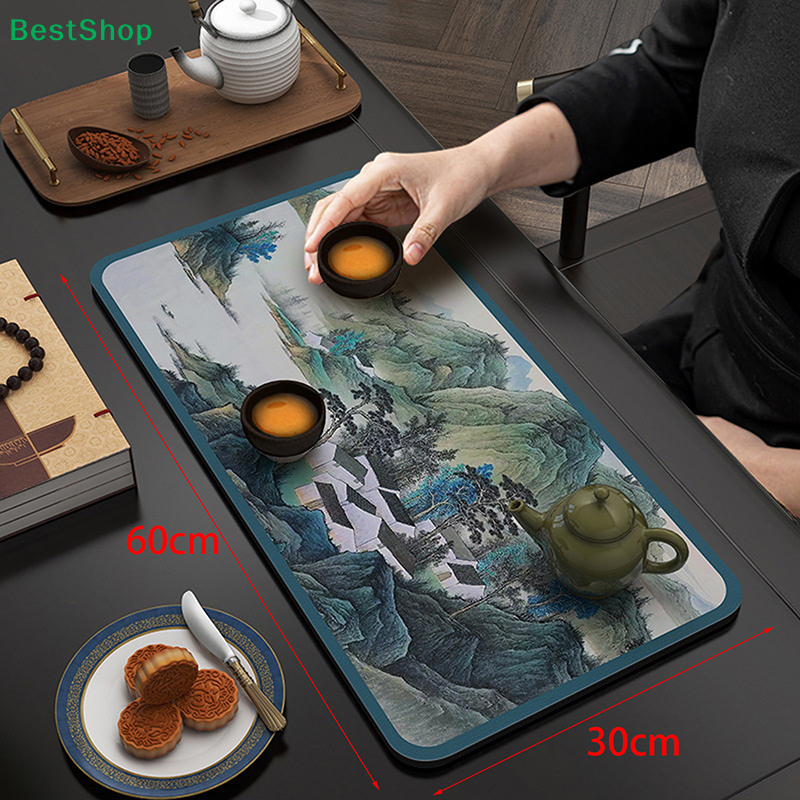 〔R〕 Nappe de table de style chinois, absorbante, à séchage rapide, nappe longue haut de gamme pour usage domestique, torchon sans lavage.