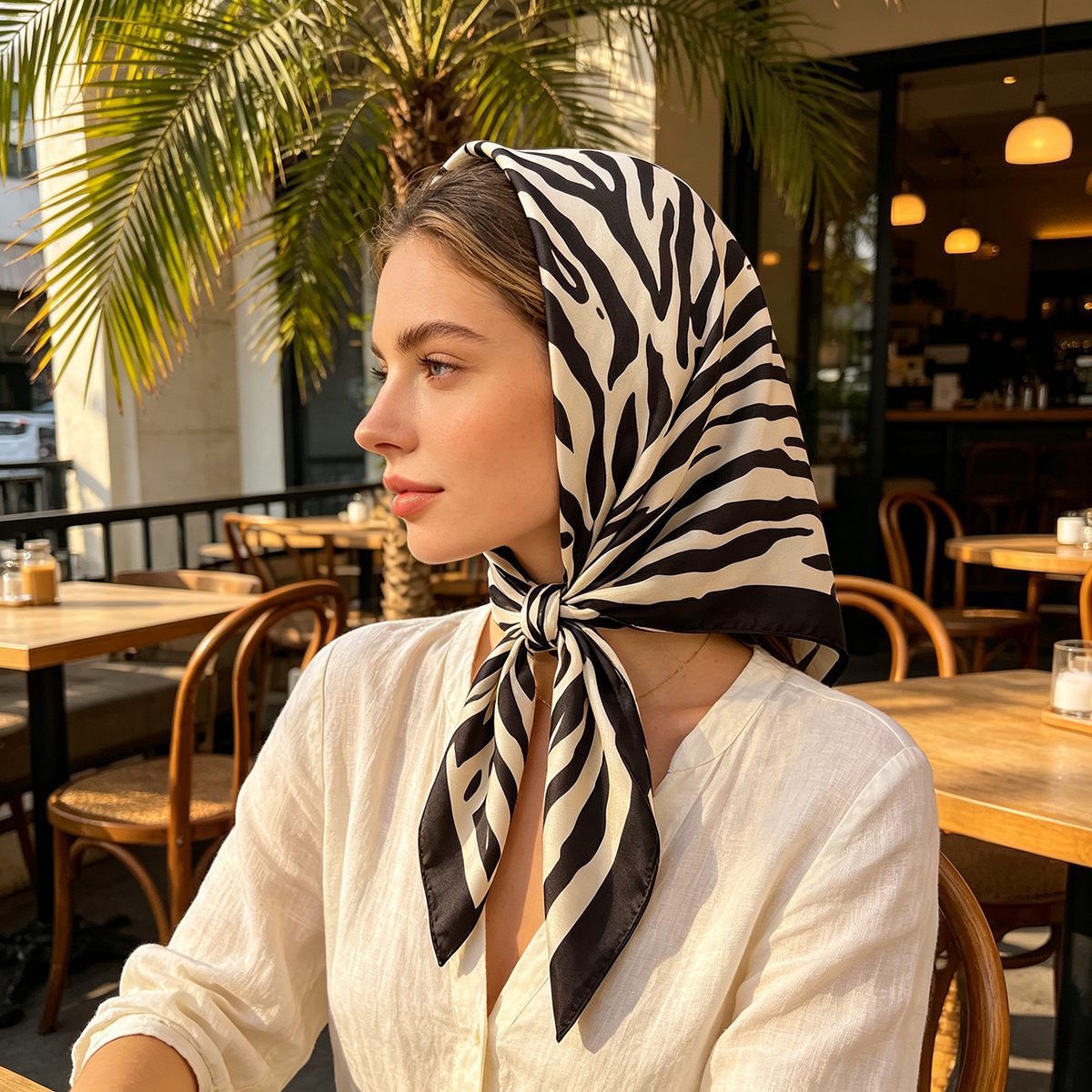 Châle imprimé de luxe, foulard carré pour femmes, hijab, foulard en satin doux, bandeaux pour cheveux, ruban, bandeau, bandana