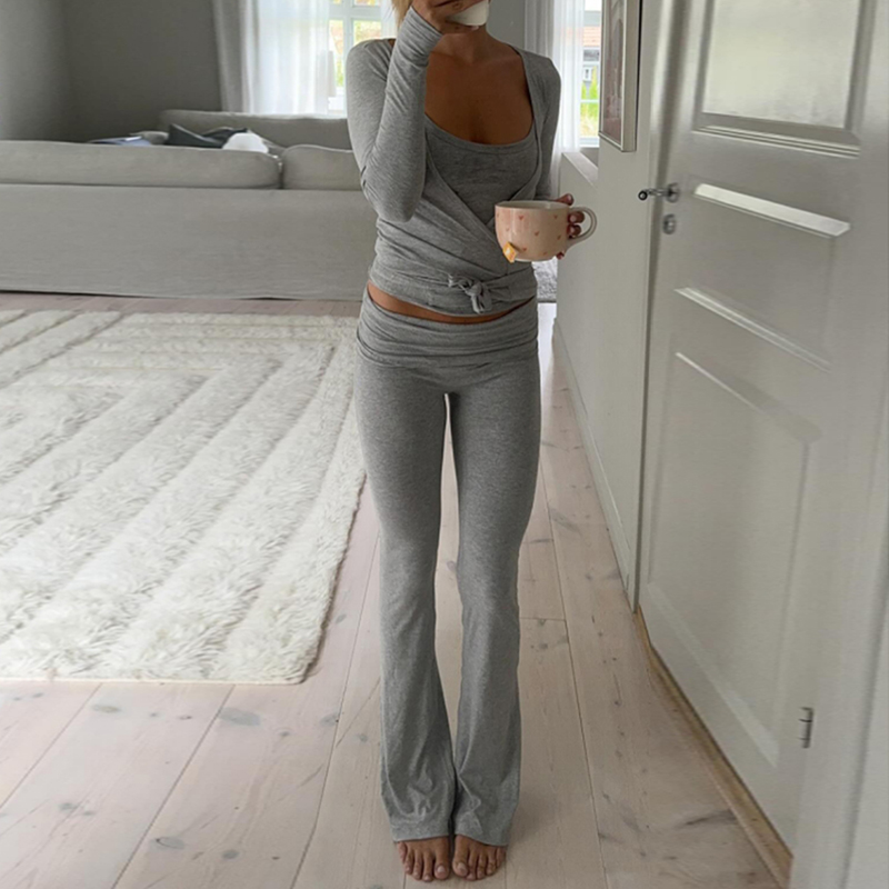 Tenues d'entraînement de Yoga pour femmes, décontractées, coupe cintrée, haut court, T-shirt + pantalon Legging de Fitness, ensemble sportif assorti 2 pièces