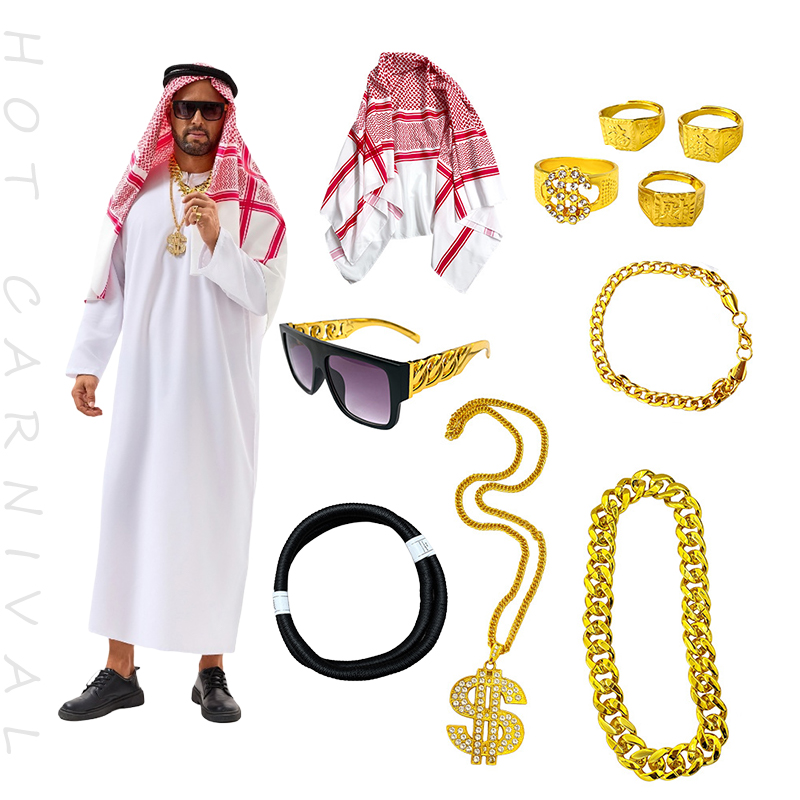Costume de Style arabe du moyen-orient, Robes d'émeraude pour hommes et femmes, Costumes de Cosplay pour spectacle sur scène, dubaï Tycoon, nouvelle collection 2025