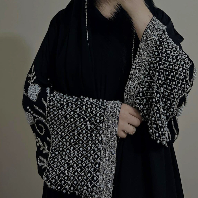 Abaya Eid pour femme, Robe Kaftan avec perles de diamant, Jalabiya de fête, Robe longue musulmane de Dubaï, Caftan du Maroc, Abayas Ramadan 2026