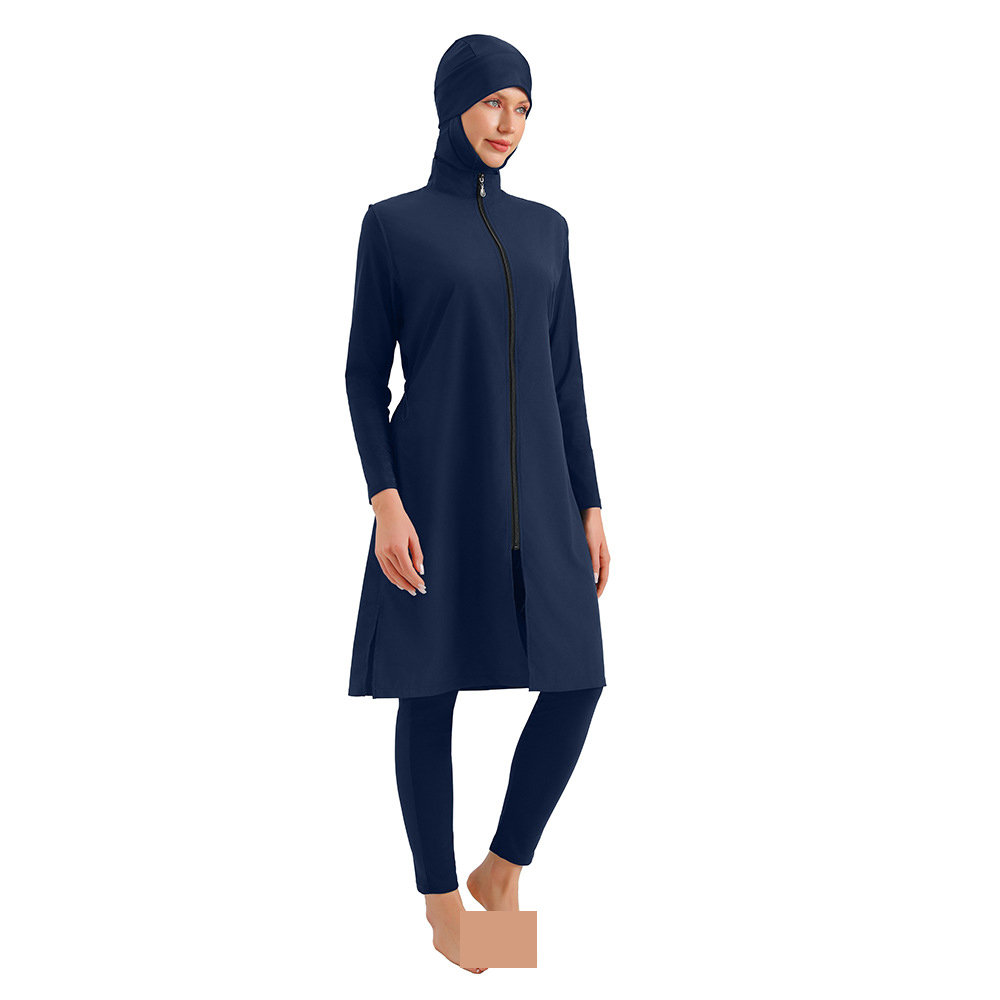 Burkini musulman modeste, maillot de bain intégral à manches longues, costume de bain islamique, hijab, maillot de bain 3 pièces, vêtements de plage pour femmes, pour la natation