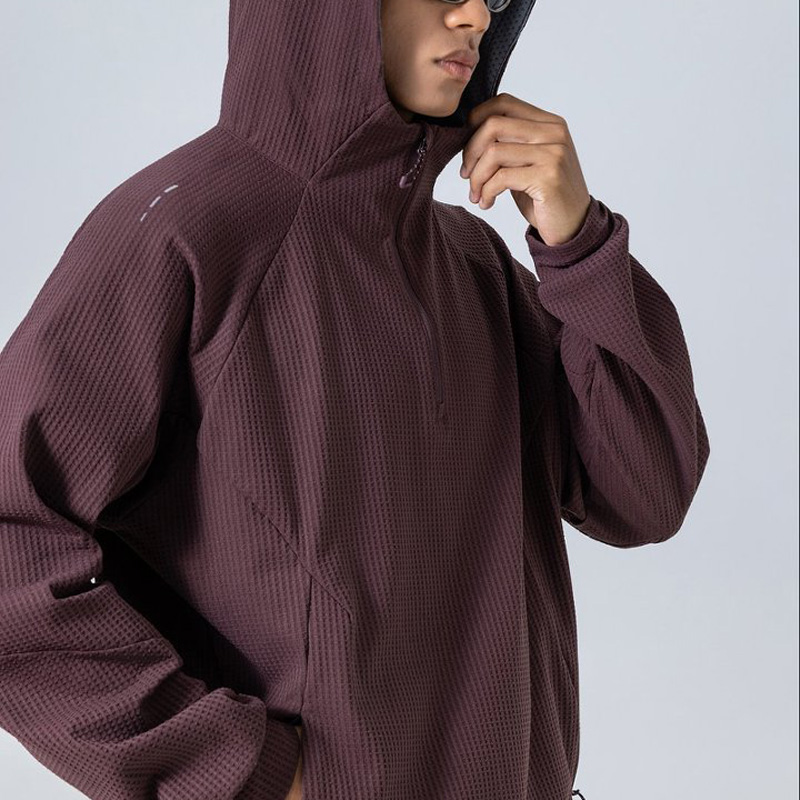 Sweat à capuche de sport d'extérieur unisexe, coupe ample et décontractée, à séchage rapide, à manches longues, pour couple
