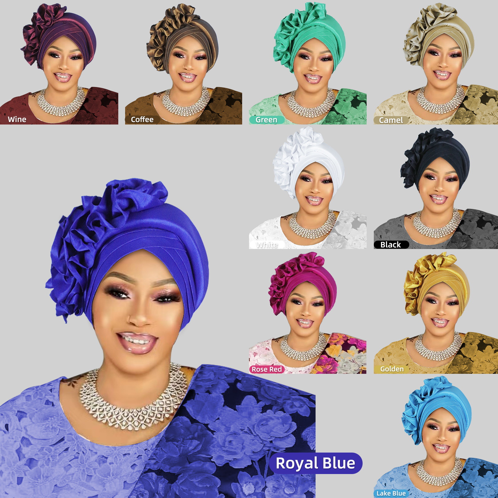 Turban à volants pour femmes africaines, couvre-chef féminin, cravate de sauna nigériane, équipement de sauna pour fête de mariage
